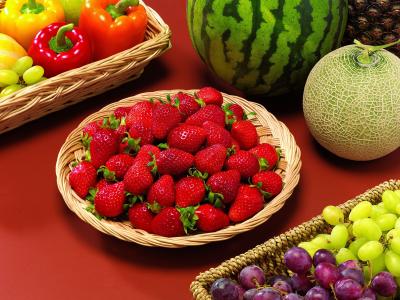 浆果，水果，蔬菜，草莓，西瓜，甜瓜，辣椒粉，葡萄，静物