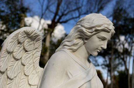 雕像，天使，雕塑，翅膀