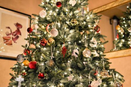 新，年，假期，装饰，圣诞树