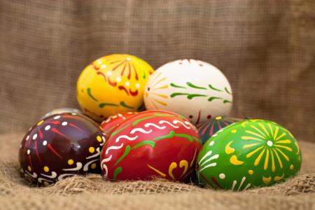 鸡蛋，krashenki，复活节，麻布