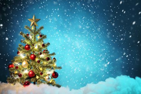 圣诞快乐，圣诞装饰，圣诞树，新的一年