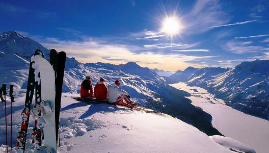 山，阿尔卑斯山，滑雪板，滑雪板，太阳，雪