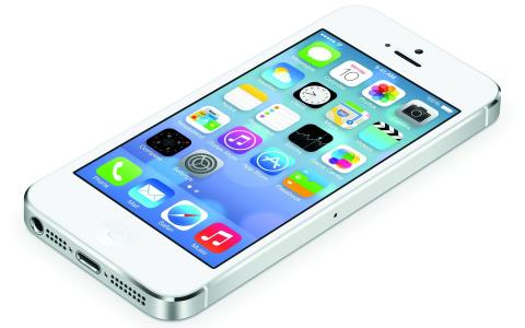 苹果，iPhone 5，白色，iOS 7，视网膜显示，иконки