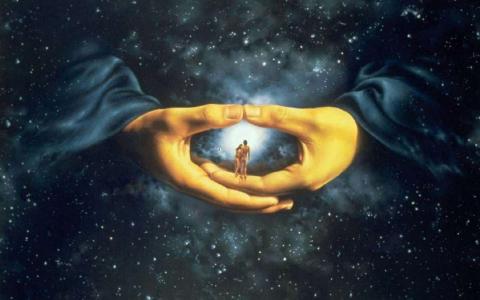 创造者，创造，世界，给予的手，生命，集群，星系
