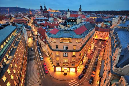 布拉格，捷克共和国，城市，夜间