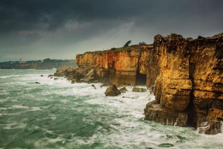 海，风暴，岩石，海岸