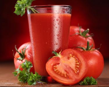 西红柿，番茄汁，玻璃，果汁，西红柿