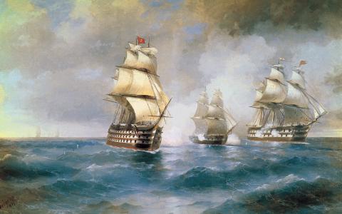 Aivazovsky，船，波浪
