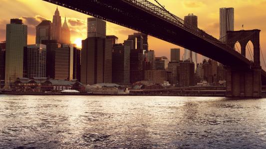 纽约，下桥，壁纸