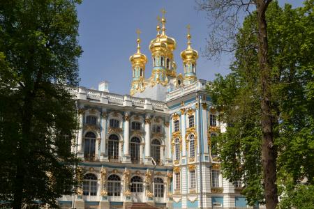 凯瑟琳宫殿，普希金，彼得斯堡，建筑