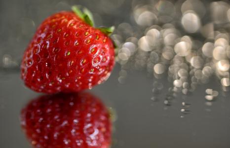 草莓，草莓，浆果，宏