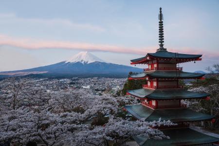 日本，京都，东山，富士，八坂宝塔