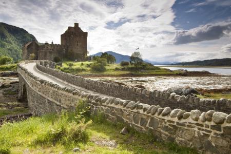 Eilean Donan城堡，Dornie，苏格兰，Eilean Donan城堡，Dorn，苏格兰，桥梁，城堡