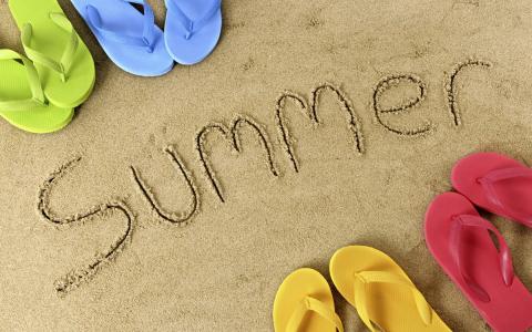 沙子，拖鞋，夏天