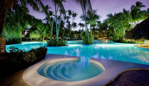梅里亚，酒店，游泳池，caribe，热带，外部