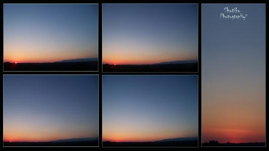 日落，天空，地平线，Tamakoni，格鲁吉亚