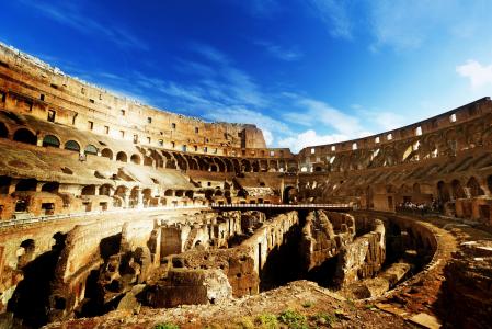 罗马，罗马，意大利，斗兽场，罗马，意大利，斗兽场，竞技场，纪念碑，砖，建筑，城市