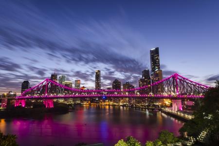 夜，桥，港湾大桥，澳大利亚，新南威尔士州，悉尼港湾大桥