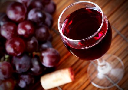葡萄，红色，软木，酒，玻璃