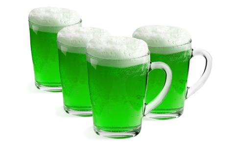 啤酒，绿色，眼镜