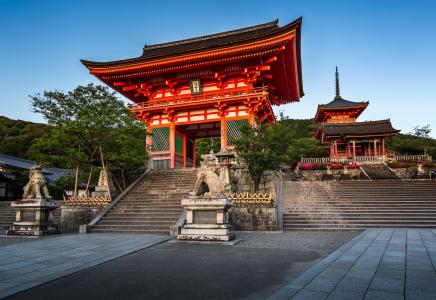 日本京都清水寺，清水寺，日本京都清水寺神社，日本神社之门，寺庙，大门