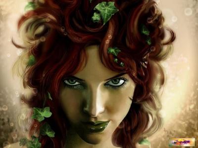 幻想，红头发，仙女，看，吸引，需求，服从