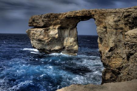 海，岩石，拱门，性质