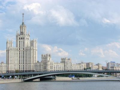 莫斯科，俄罗斯，高层，河流，房屋，外交部