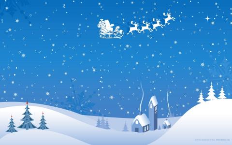圣诞老人，礼物，snowdrifts，雪