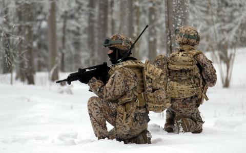 士兵，武器，拉脱维亚军队