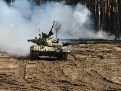 坦克，主要，乌克兰，烟雾，T-64 bulat