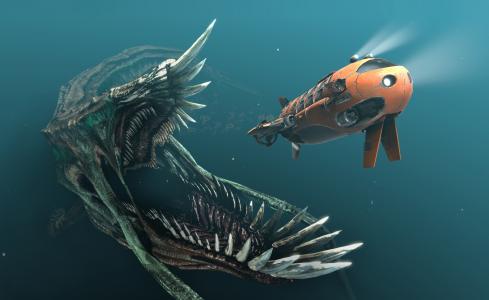 深海潜水器，怪物
