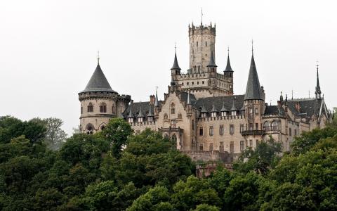 城堡，德国，壁纸