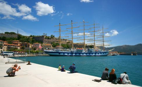 托斯卡纳，意大利，皇家快船，厄尔巴岛，费拉约港