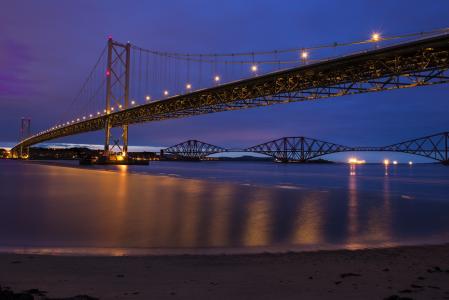 第四桥，河，英国，苏格兰