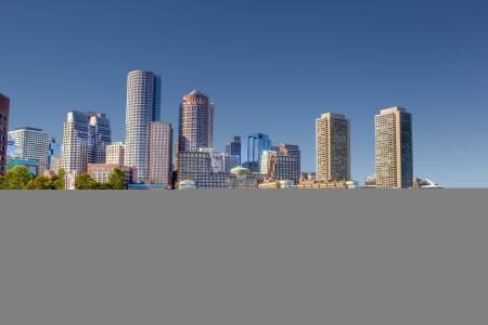 波士顿，波士顿，港口，建筑，摩天大楼，码头，路堤，游艇