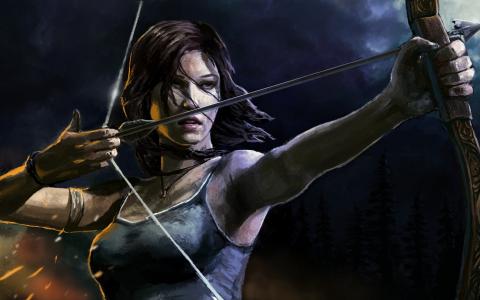 Lara Croft，Lara Croft，古墓丽影，艺术，洋葱，箭头