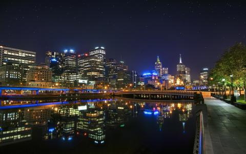 澳大利亚，城市，夜