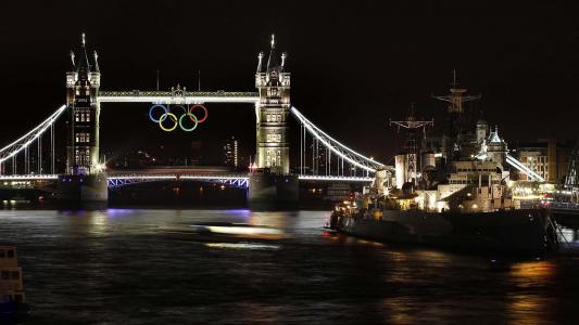 桥，在夜晚，2012年，奥运，壁纸