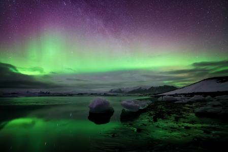 北极光，冰岛，j |kuls'rlЈn