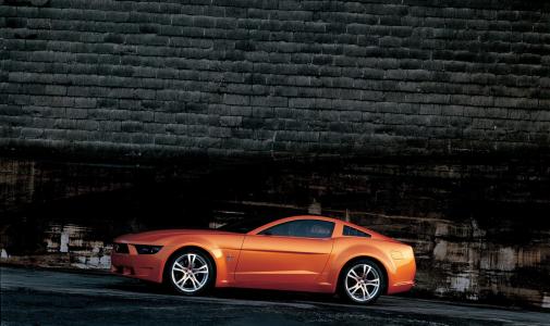 福特野马giugiaro，橙色，汽车，汽车，福特野马