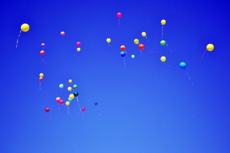 天空，气球，气球，飞