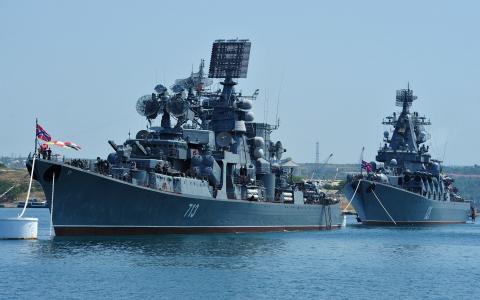 舰队，船舶，舰船，刻赤，俄罗斯，巡洋舰，大型，近卫，莫斯科，导弹，反潜