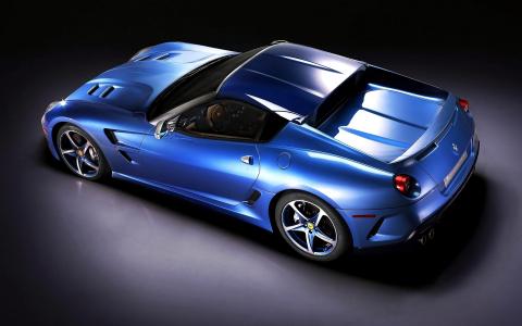 蓝色，法拉利，superamerica，sportcar，汽车，феррари