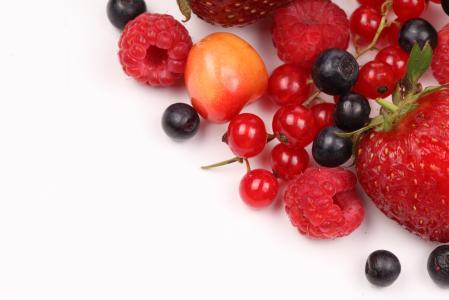 草莓，覆盆子，樱桃，蓝莓，浆果，红醋栗