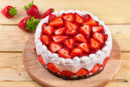 蛋糕，草莓，浆果