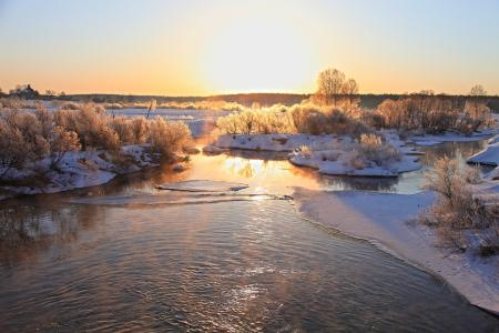 冬天，冰，自然，河