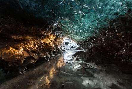 洞穴，光，冰，冷，入口，石窟