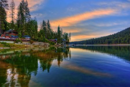 巴斯湖，加利福尼亚州，景观