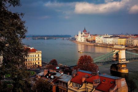 匈牙利，布达佩斯，河，桥